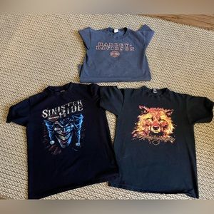 Set of Three Authentic Harley Davidson T-Shirts
